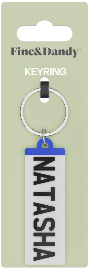 Fine and Dandy Natasha Number Plate Keyring