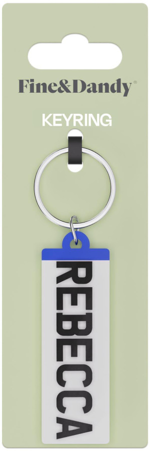Fine and Dandy Rebecca Number Plate Keyring