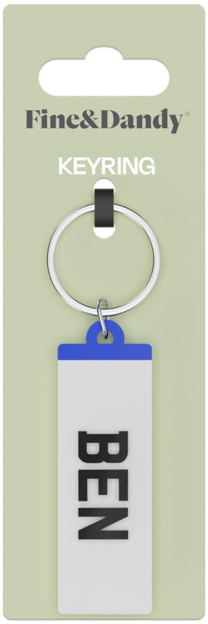 Fine and Dandy Ben Number Plate Keyring