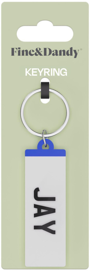 Fine and Dandy Jay Number Plate Keyring