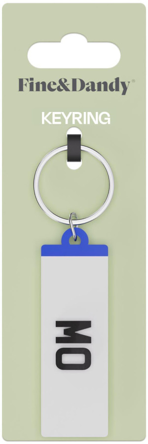 Fine and Dandy Mo Number Plate Keyring