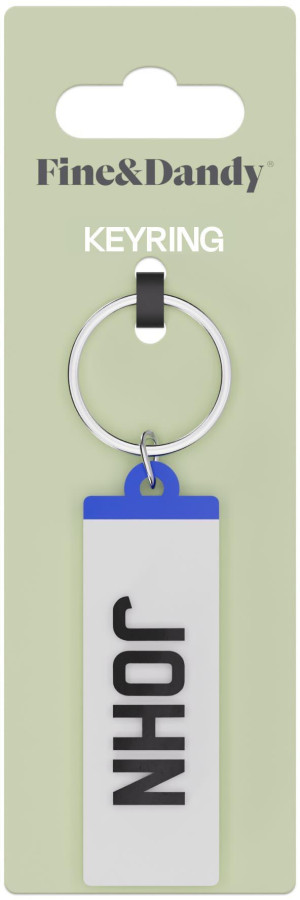Fine and Dandy John Number Plate Keyring