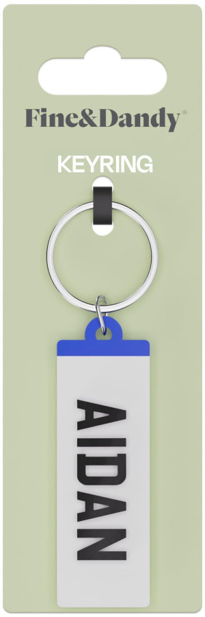 Fine and Dandy Aidan Number Plate Keyring