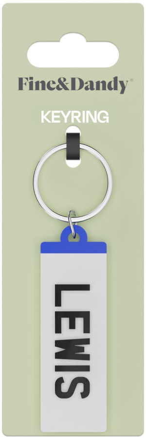 Fine and Dandy Lewis Number Plate Keyring
