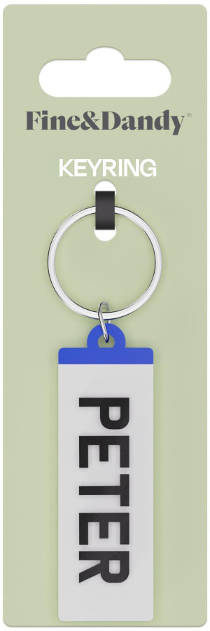 Fine and Dandy Peter Number Plate Keyring