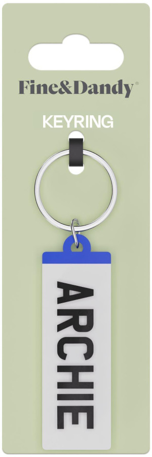 Fine and Dandy Archie Number Plate Keyring