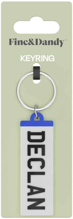 Fine and Dandy Declan Number Plate Keyring