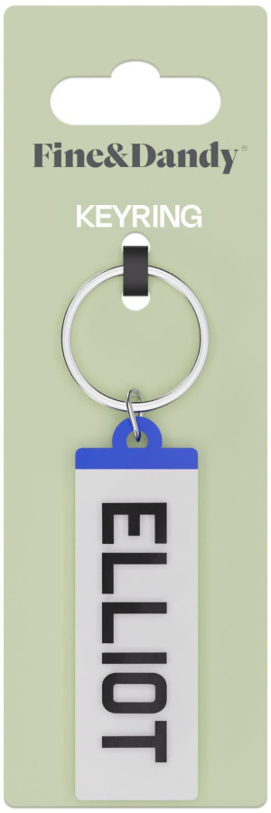Fine and Dandy Elliot Number Plate Keyring