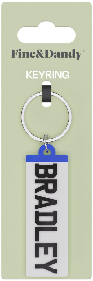 Fine and Dandy Bradley Number Plate Keyring