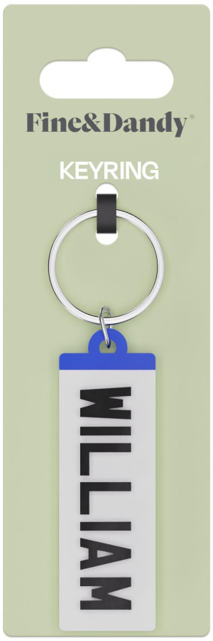 Fine and Dandy William Number Plate Keyring