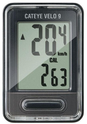 Cateye Velo 9 Wired Cycle Computer - Black