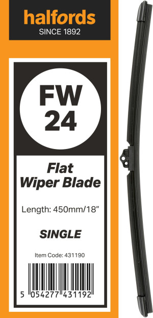 Halfords Flat Wiper Blade Single FW24