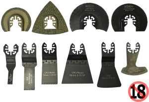 Faithfull Multi-Function Tool Blade - 10 Piece Set