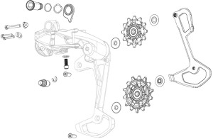 SRAM Rival E1 XPLR Derailleur Cage Assembly Kit