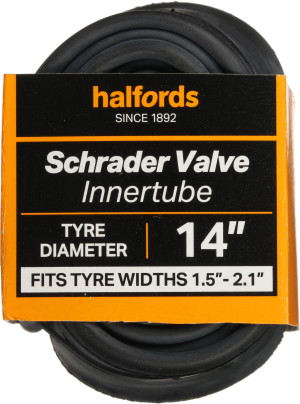 Halfords Schrader Bike Inner Tube 14 inch x 1.5 inch - 2.1 inch