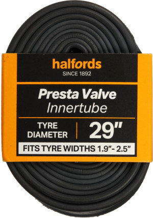 Halfords Presta Bike Inner Tube 29" x 1.9-2.5" (for 29" wheels)