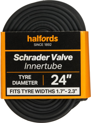 Halfords Schrader Bike Inner Tube (24" x 1.7" - 2.3")