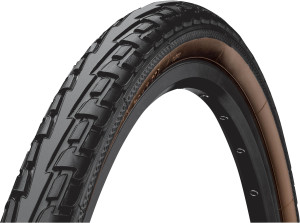 Continental Ride Tour Bike Tyre, Black/Brown 700x47c