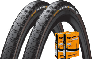 Continental GP 4-Season Tyre & Tube Bundle, 700x28c