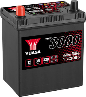 YBX3055 12V 36Ah 330A Yuasa SMF Battery