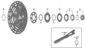 Shimano SLX CS-M7100 Cassette Lock Ring & Spacer