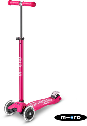 Maxi Micro Deluxe LED Scooter, Pink