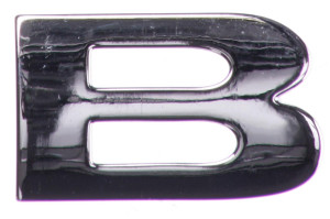Chrome Letter Badge B