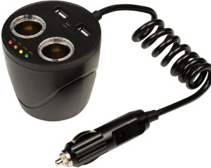 2× 12V Power Sockets with 2 x USB