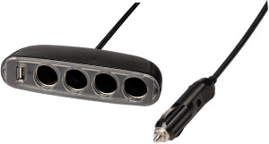 4 x 12V Power Sockets + 1 x USB