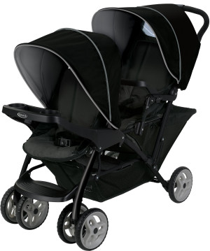 Graco Stadium Duo Tandem Pushchair, Black / Grey - 0-3 Years