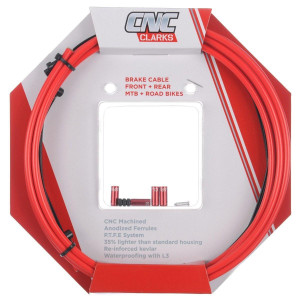 Clarks Lightweight Brake Cable Kit Red