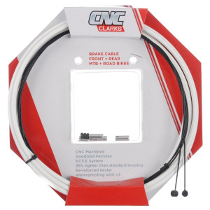 Clarks Lightweight Brake Cable Kit White