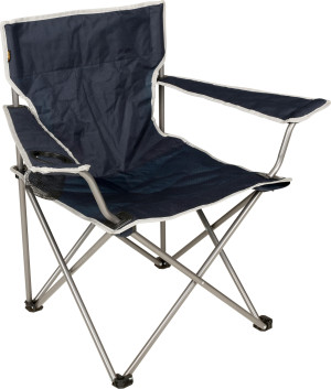 Halfords Folding Arm Chair - Navy | Opens & Folds Quickly