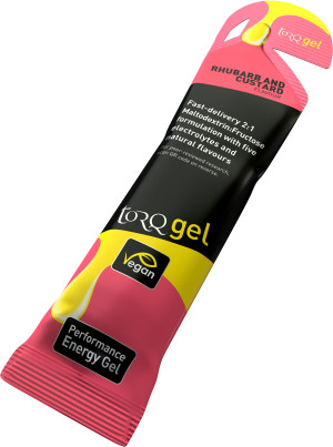 TORQ Energy Gel, Rhubarb & Custard, 15 x 45g