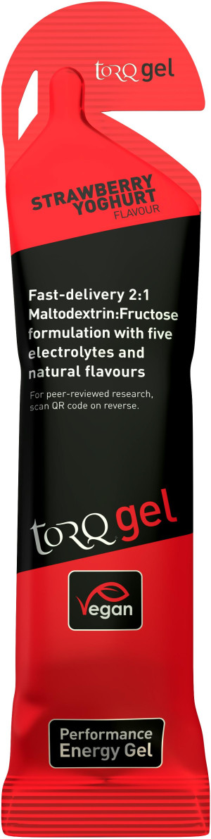 TORQ Energy Gel, Strawberry Yoghurt, 15 x 45g