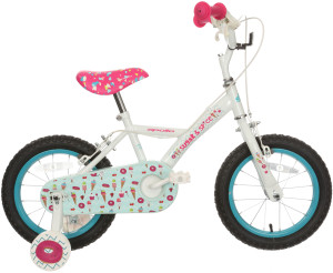 Apollo Sugar and Spice Kids Bike 14" Wheel - White/Pink (4-7 years)