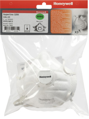 Honeywell SuperOne 3206 FFP2 NR D V Masks Pack 3