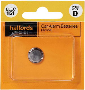 Halfords Car Alarm Battery CR1220 (ELEC151)