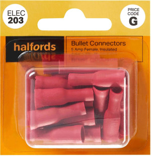 Halfords Bullet Connectors 5 Amp Female (ELEC203)