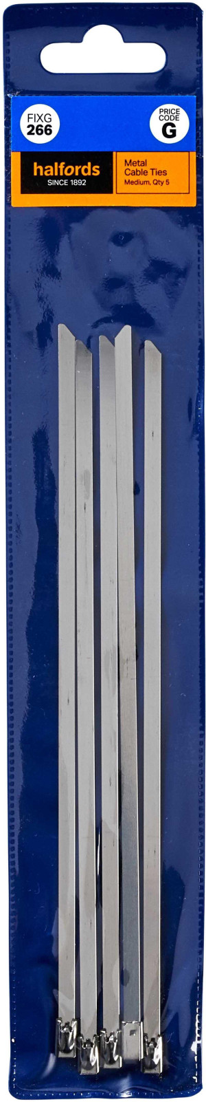 Halfords Metal Cable Ties 200mm (FIXG266)
