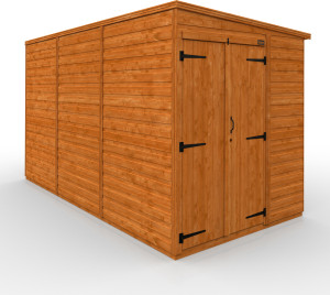 TigerFlex Shiplap Pent Windowless Double Door Shed 12x6
