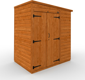 TigerFlex Shiplap Pent Windowless Double Door Shed 4x6