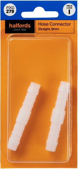 Halfords Hose Connectors Straight 8mm (FIXG279)