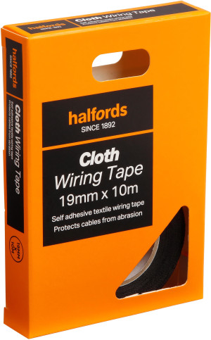Halfords Cloth Wiring Tape 19mm x 10m