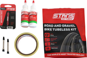 Stans No Tubes Road/Gravel Tubeless Kit, 25mm Tape/55mm Valve