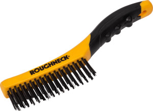 Roughneck Soft Grip Shoe Handle Wire Brush 10 inch