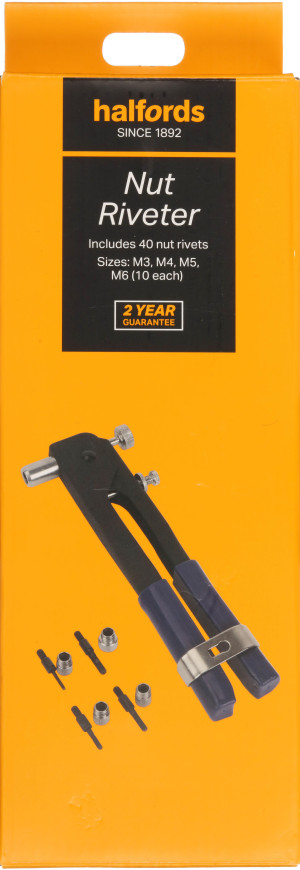 Halfords Nut Riveter+ 40 nut rivets