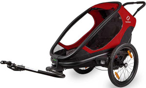 Outback One Child Bike Trailer, Red/Black
