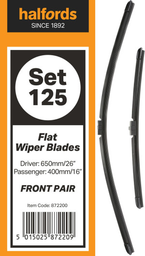 Halfords Set 125 Wiper Blades - Front Pair