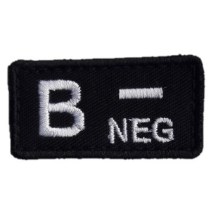 Emblemat Haasta grupa krwi B Rh- Black